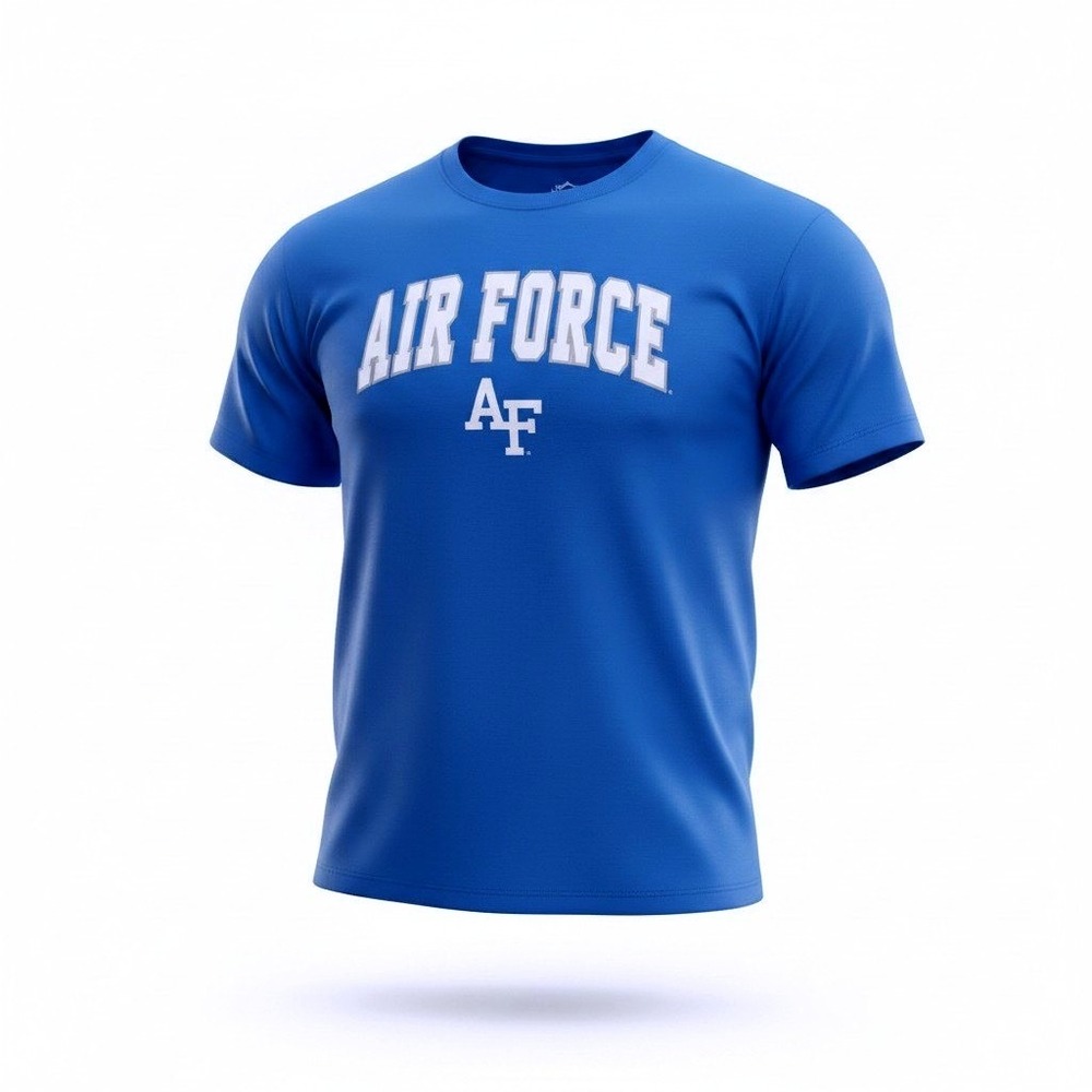 Elite Fan Air Force T-Shirt Mens XXL Blue Military Academy Graphic Tee